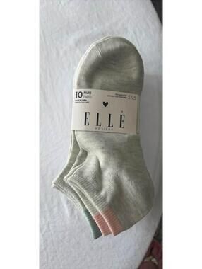 ELLE 10 Pairs Socks Shoe Size 5-9.5